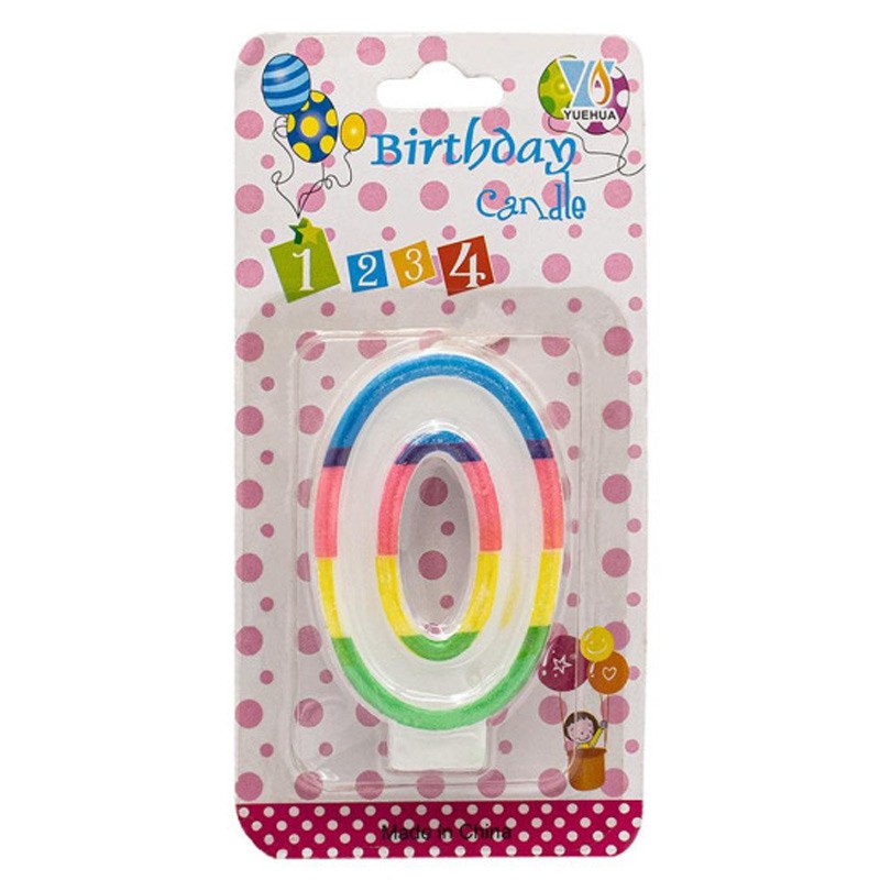 Birthday Candle Number 0 For Cake Topper