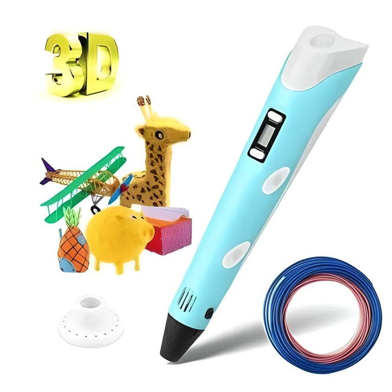 3D Pen-2 Professional 3D Printing Drawing Pen with 1 x 1.75mm ABSPLA Filament for Creative Modelling and Education (Pack of 1)