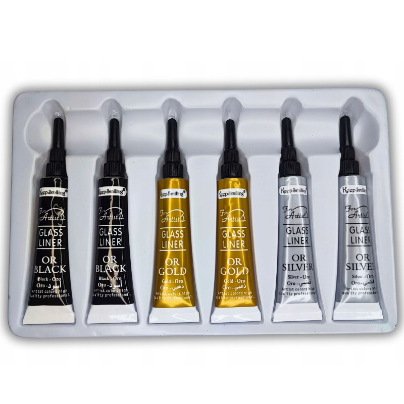 Keep Smiling - Glass Liner Colour 6 Tubes 12 ml