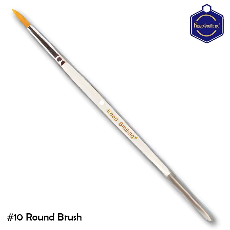 Keep smiling Artist Paint Brush  Nylon Bristles Round Shape #10 1pce