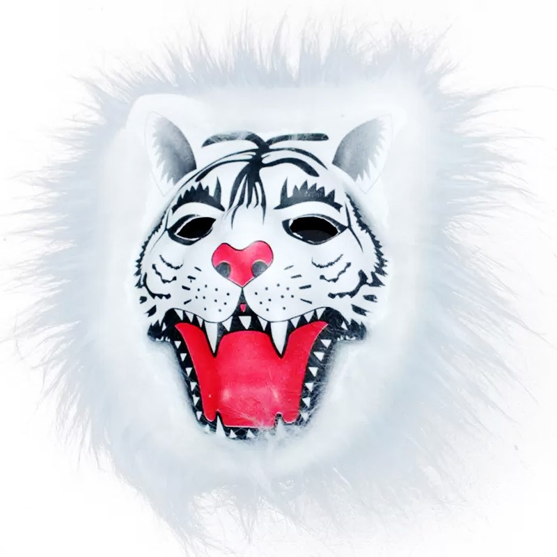 White Lion  Face Mask Costume