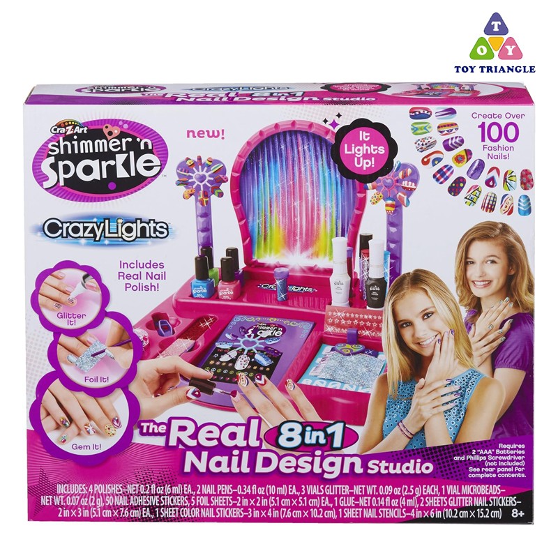 Shimmer n Sparkle 8 in 1 Designer Nail Studio Make-Up Set (17122)