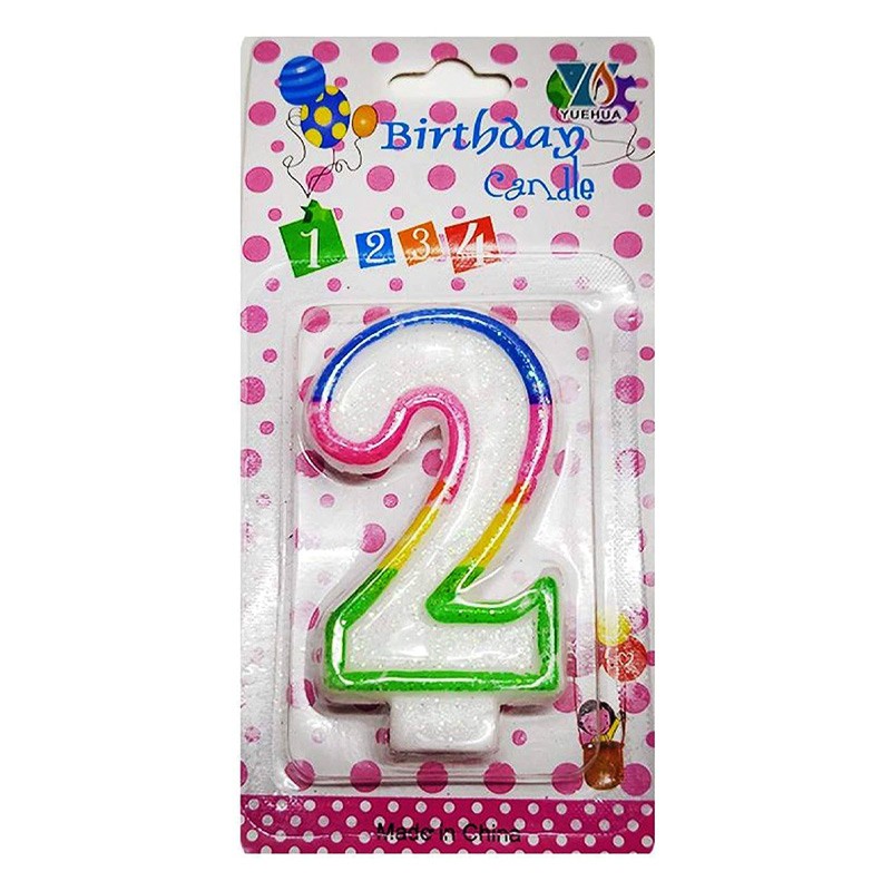 Birthday Candle  Number 2 For Cake Topper