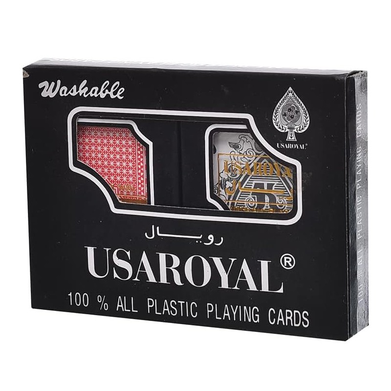 USAROYAL Plastic Playing Cards 2 Packs 108 Cards