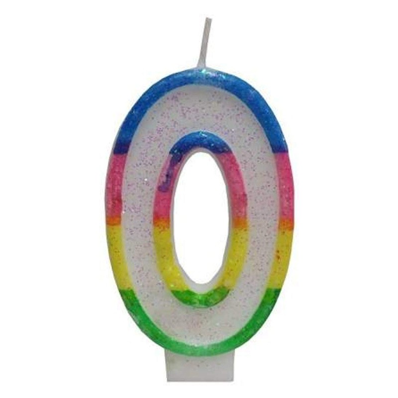 Birthday Candle Number 0 For Cake Topper