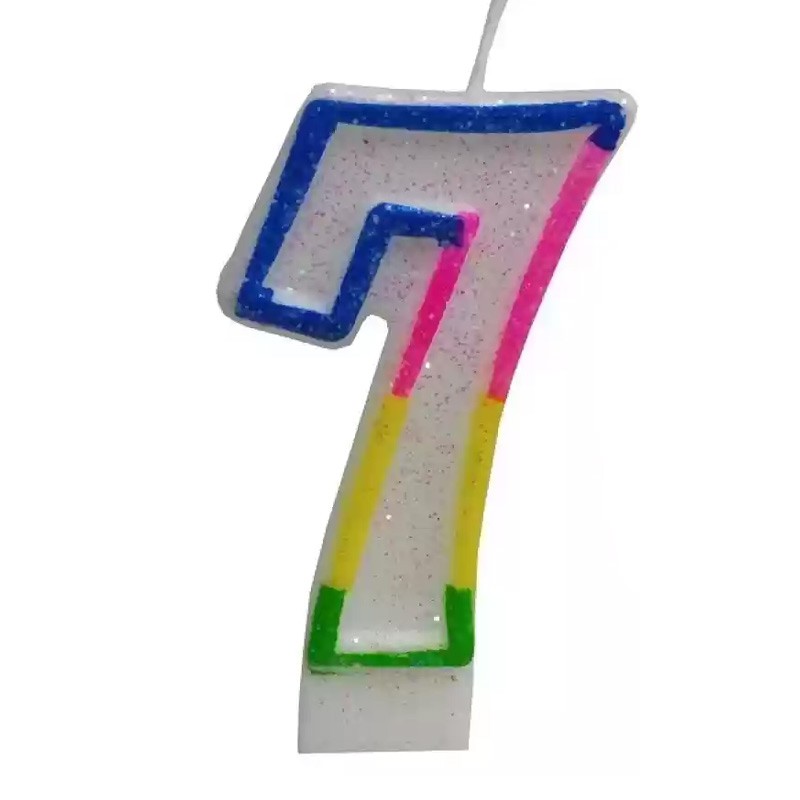 Birthday Candle  Number 7 For Cake Topper