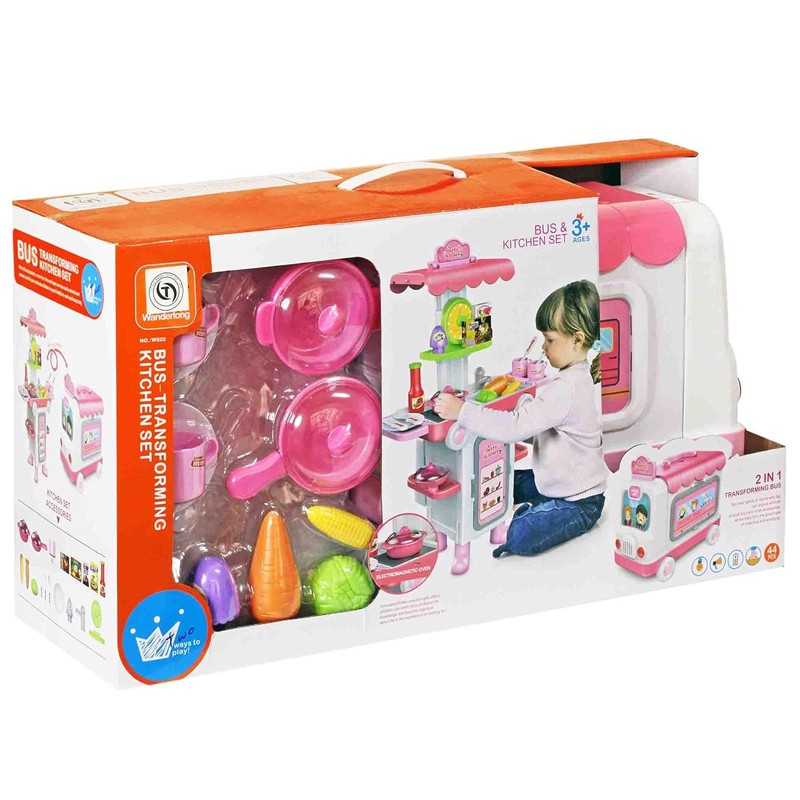 2 In 1 Transforming Bus & Kitchen Set (W8222)