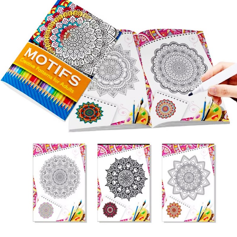 Coloring Book Creative Patterns For Adults 32 Pages A4 (MOTIFS)