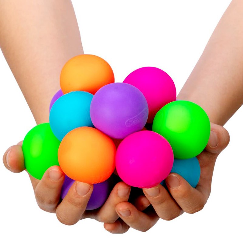 Schylling Gobs Of Needoh  Globs 18 Pcs Teenie Groovy Globs - Squeeze Balls (22105FS)