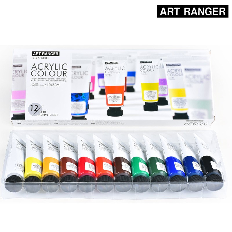 ART RANGERS Acrylic Colour 12 Tubes 22ml (FEA1222T)