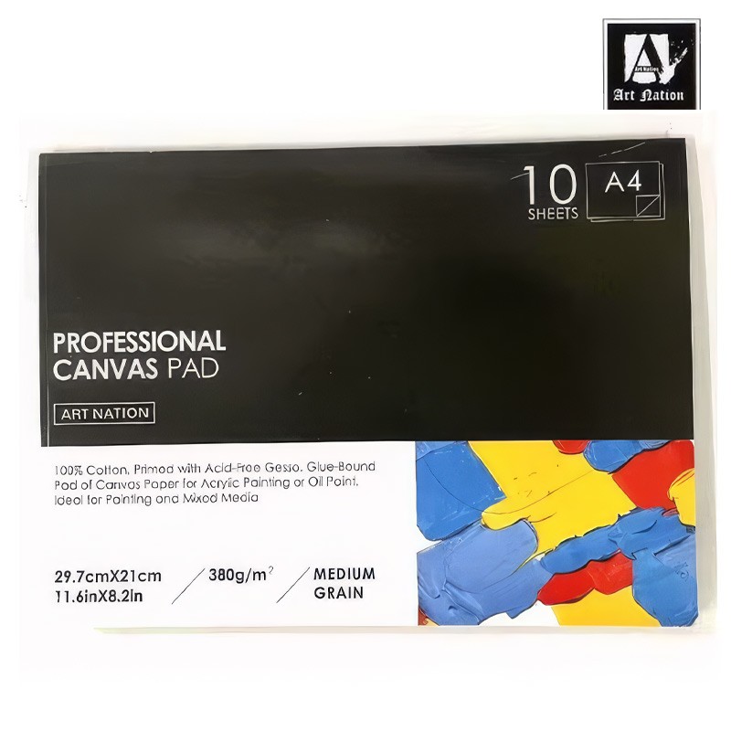 ART NATION Professional Canvas Pad A4 10 Sheets 380gsm (CAA438010)