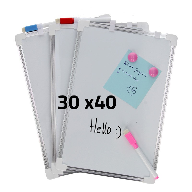 Magnetic Whiteboard Double side Aluminium Frame Size A3 1 PCs (40 x 30 )