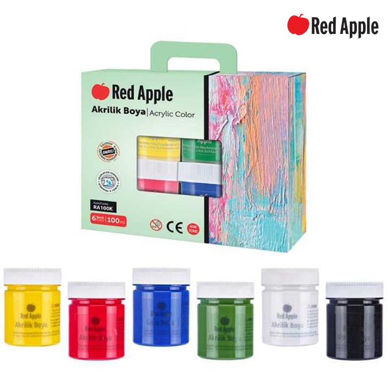 Red Apple Acrylic Color 6 Cups 100 ml (RA100K)