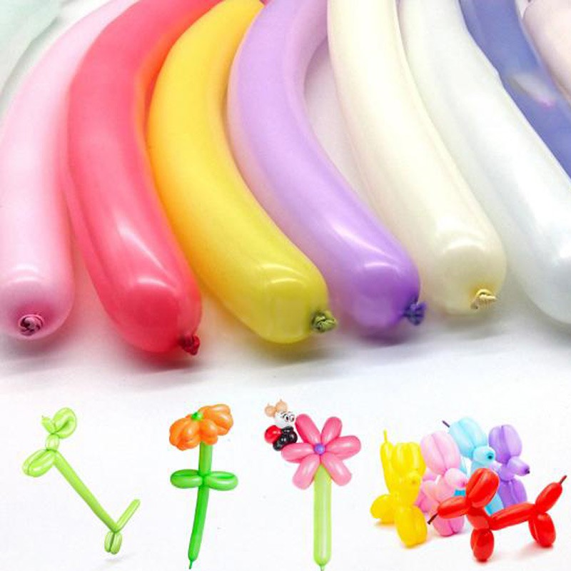 Twisting Latex Balloon Multi-colour 10 Pcs With Free Pump