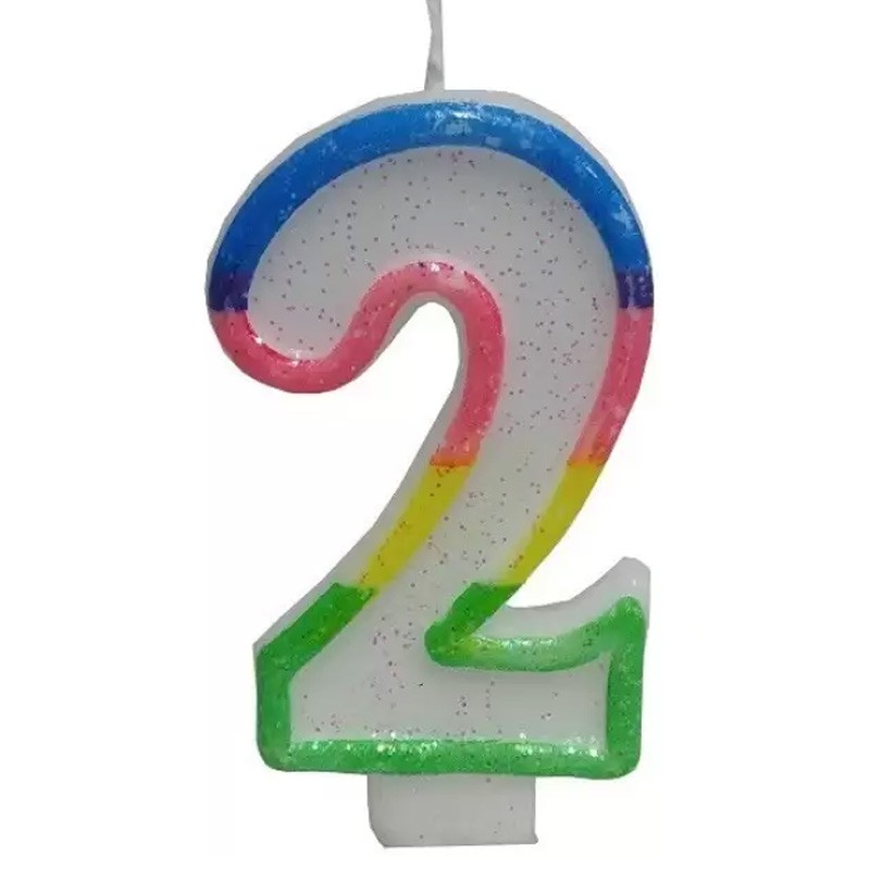 Birthday Candle  Number 2 For Cake Topper