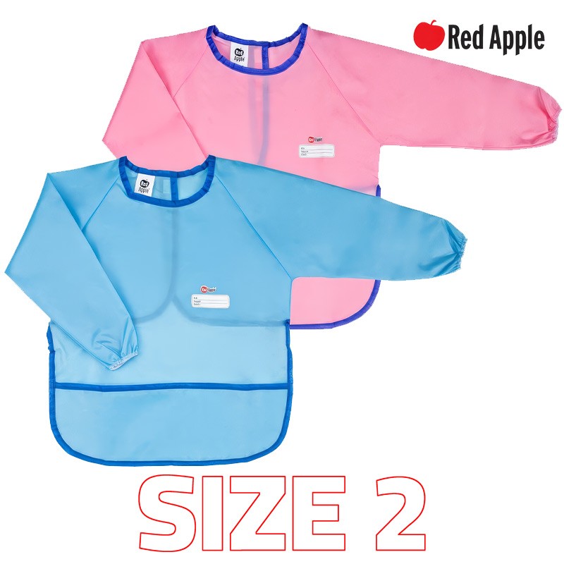 Red Apple Waterproof Painting Apron Size 2 (2 - 5 Years )  (RA45-RB02)