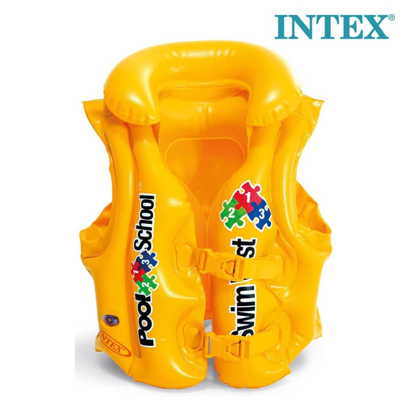 INTEX Deluxe Pool Swim Vest, Yellow 50 cm (58660)