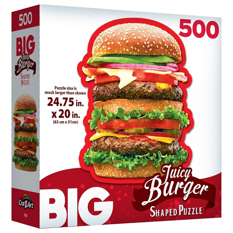 Big Jigsaw Puzzle  Shaped  Juicy Burger 500 Pcs  (7450)