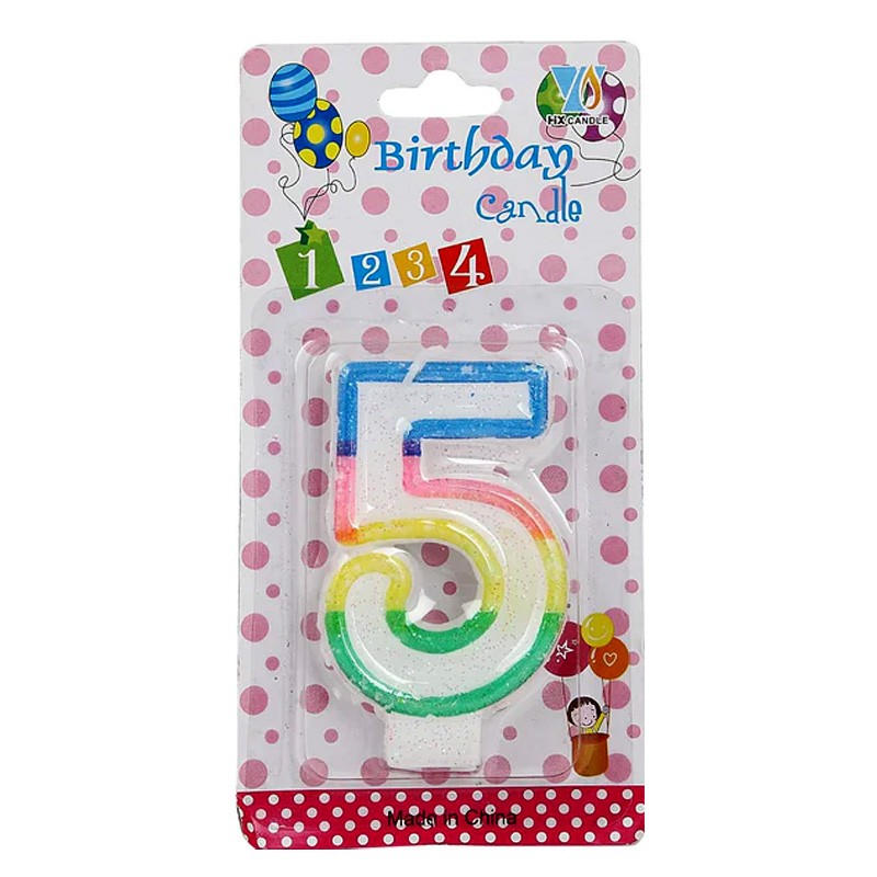 Birthday Candle  Number 5 For Cake Topper
