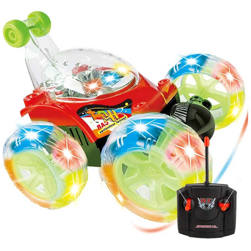 Remote Control 360 Carding Stunt Tipper - Rolling Twister with Colorful Lights (KN0708)