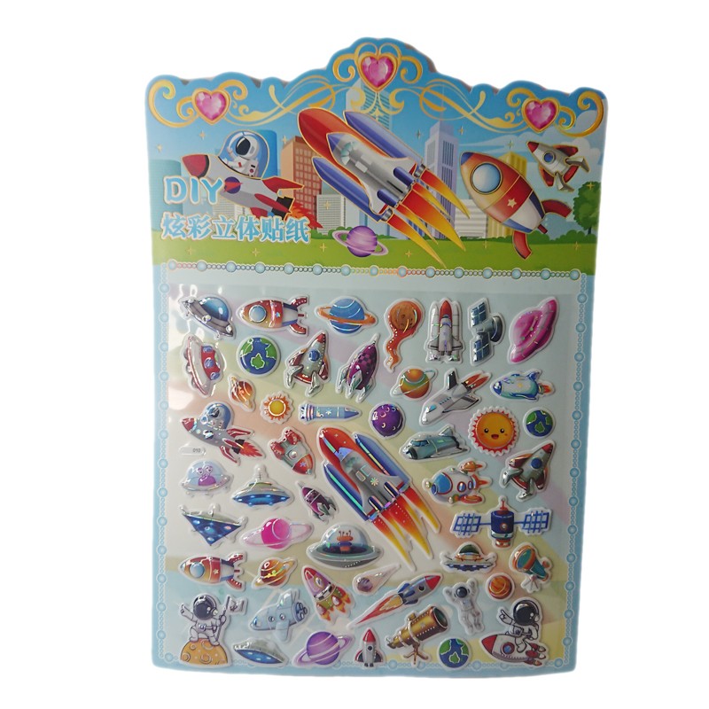 Space Rockets 3D Stickers (Q-WZA02-2021)