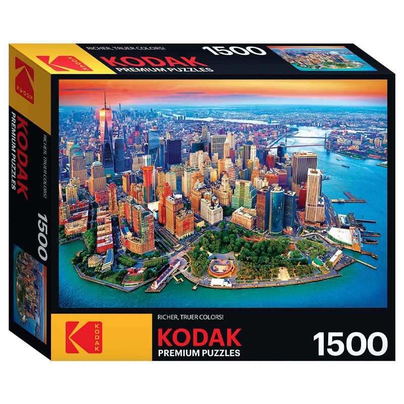 KODAK Premium Jigsaw Puzzles Aerial View Of Manhattan, NYC 1500 Pcs