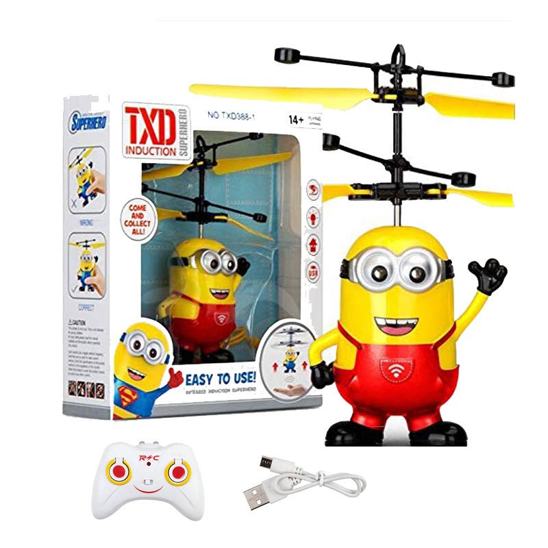 Mini Helicopter Remote control  Infrared Induction Minions Character (388)