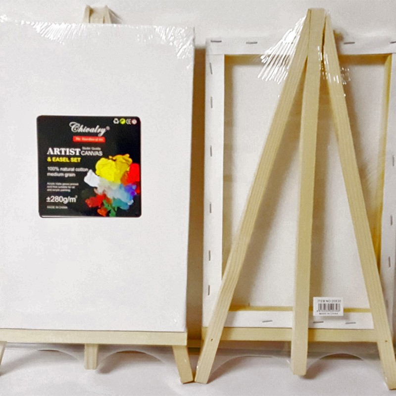 Canvas Board With Wood Stand 280 gsm 1 Pcs Size 40 x 30 cm