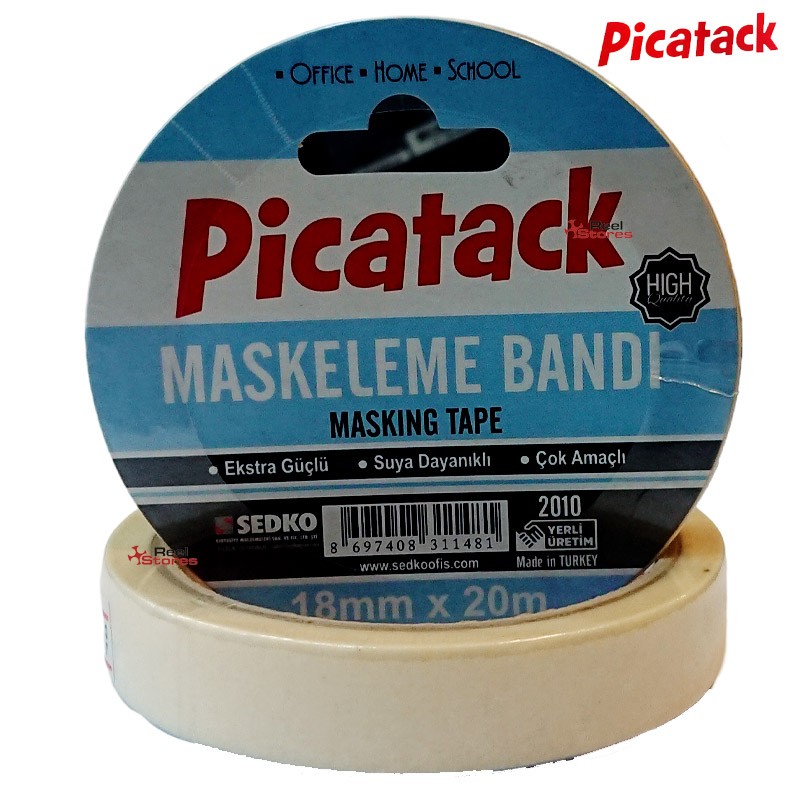 Picatack Thin Masking Paper Tape 18 mm x 20 meter
