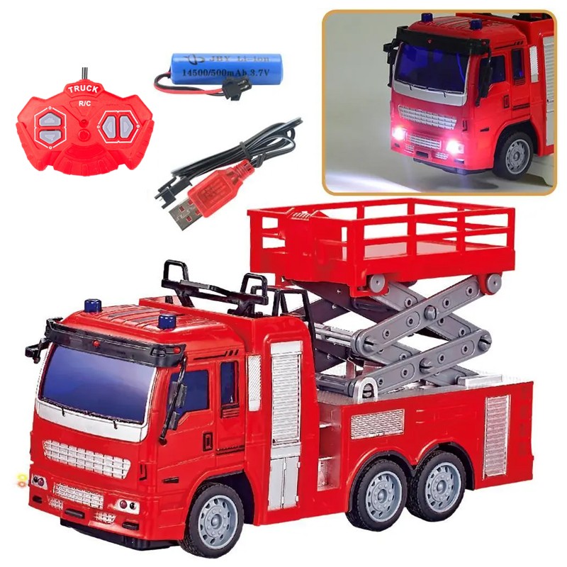 Remote Control Fire City Rescue Vehicle Lift Car  (Qh833A-2)