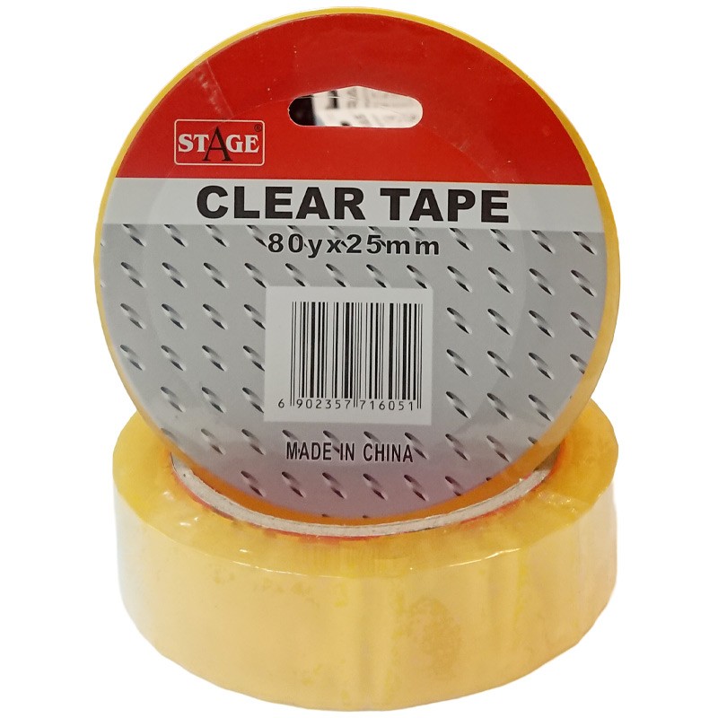 STAGE Clear Thin Tape 80y x 255 mm (73 meter x 2.5 cm)