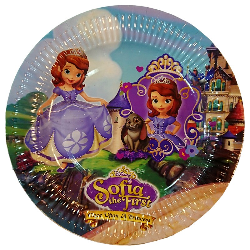 Birthday Plates Printed Sofia Character 10 Pcs