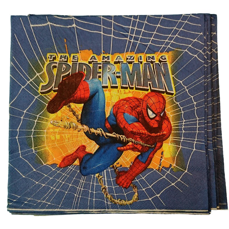 Birthday Napkins Printed Spider-Man Character 10 Pcs