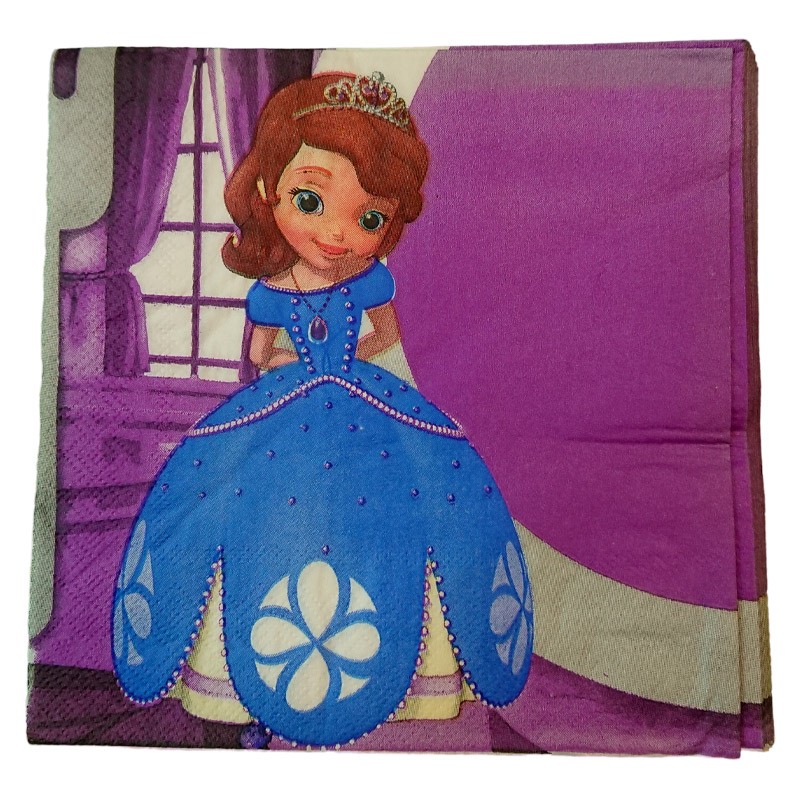 Birthday Napkins Printed Sofia Character 10 Pcs