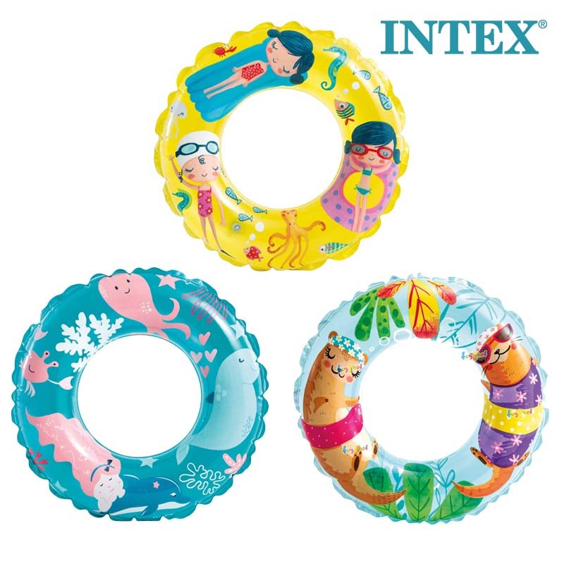 INTEX Inflatable Transparent Swimming Ring 61cm (59242)