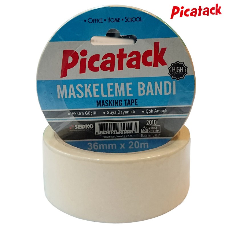 Picatack Wide Masking Paper Tape 36 mm x 20 meter