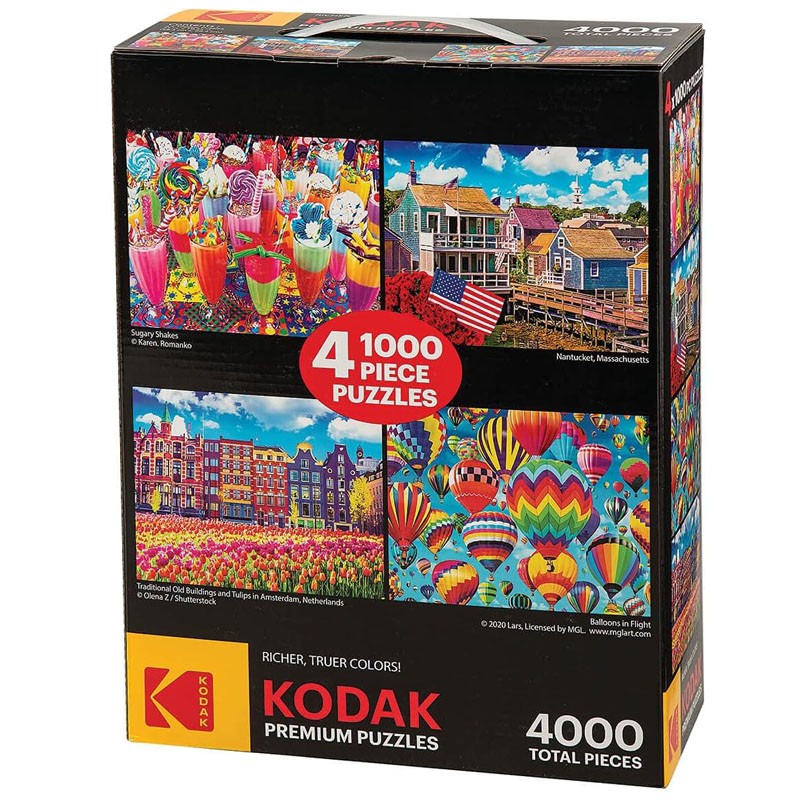 KODAK Premium Jigsaw Puzzles Pack Of 4 Pictures 4000 Pcs