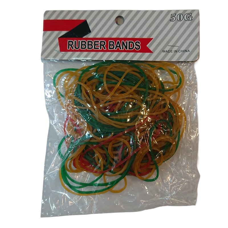 Rubber Bands Multi-Colors Small Pack 50 Grams