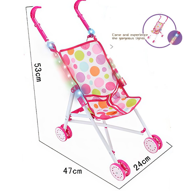 My First Doll With Stroller With lights