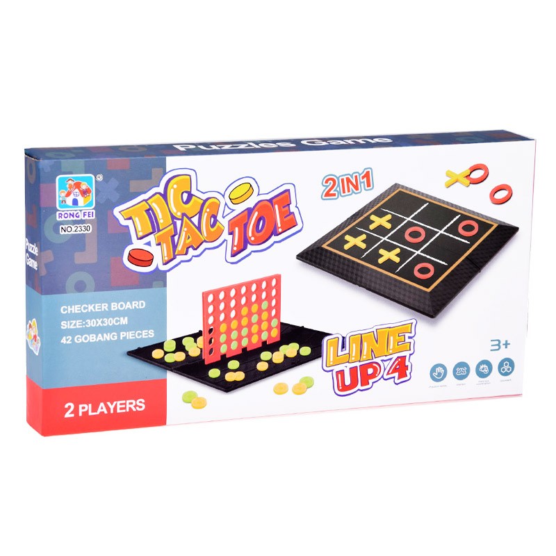 Game set 2in1 Tic-Tac-Toe line  Up & 4 Logic Strategic (2330)