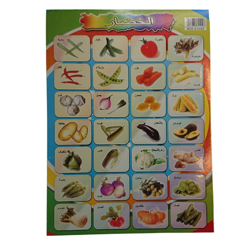 Educational Stickers Vegetables Shapes & Names