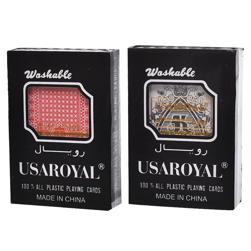 USAROYAL Plastic Playing Cards 2 Packs 108 Cards
