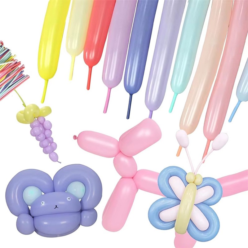 Twisting Latex Balloon Multi-colour 10 Pcs With Free Pump