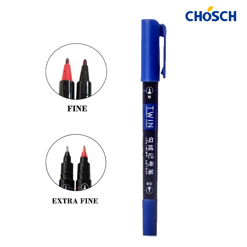 CHOSCH Twin Head Permanent Marker (CS-H748)