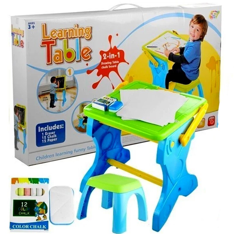 2 In 1 kids Learning Table & Drawing Board Stand (YM884)