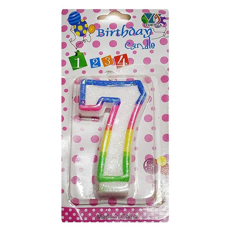 Birthday Candle  Number 7 For Cake Topper