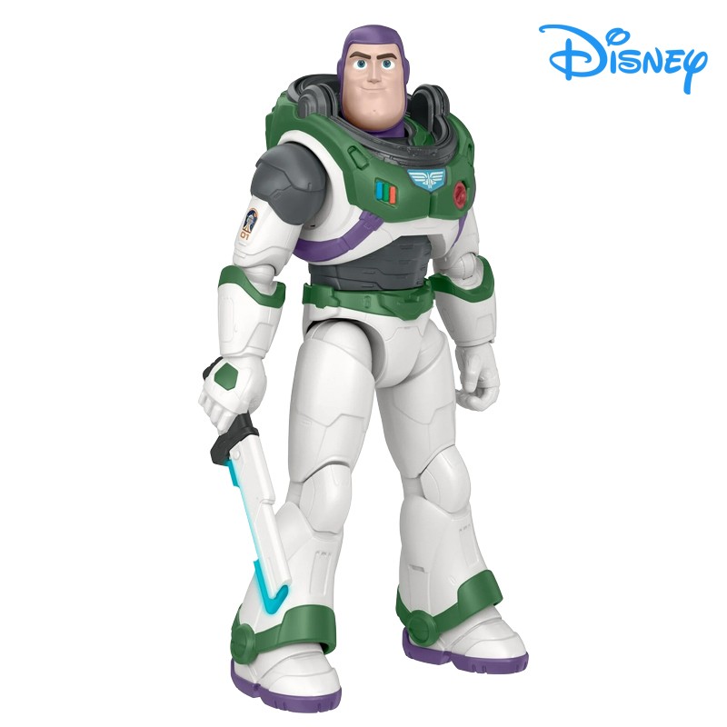 Disney and Pixar Lightyear Laser Blade Buzz Action Figure, Toy with Motion, Light & Sound, 29 cm (HHJ6)