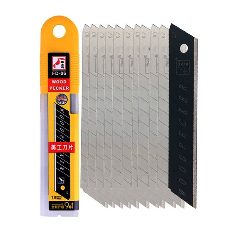 Wood Pecker Razor Blade 18 mm 10 pcs Pack (FD-04)