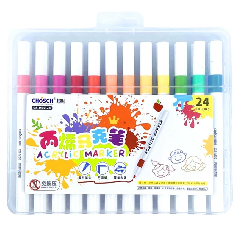 CHOSCH Acrylic Marker Set 24 Colors (CS-M02-24)