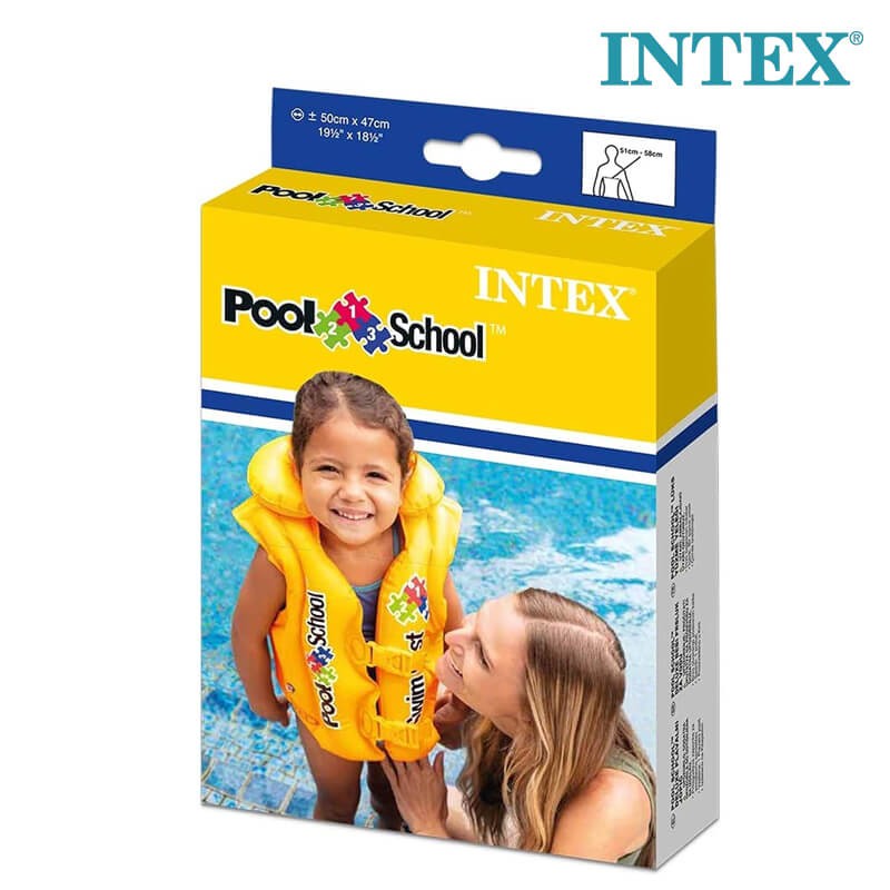 INTEX Deluxe Pool Swim Vest, Yellow 50 cm (58660)